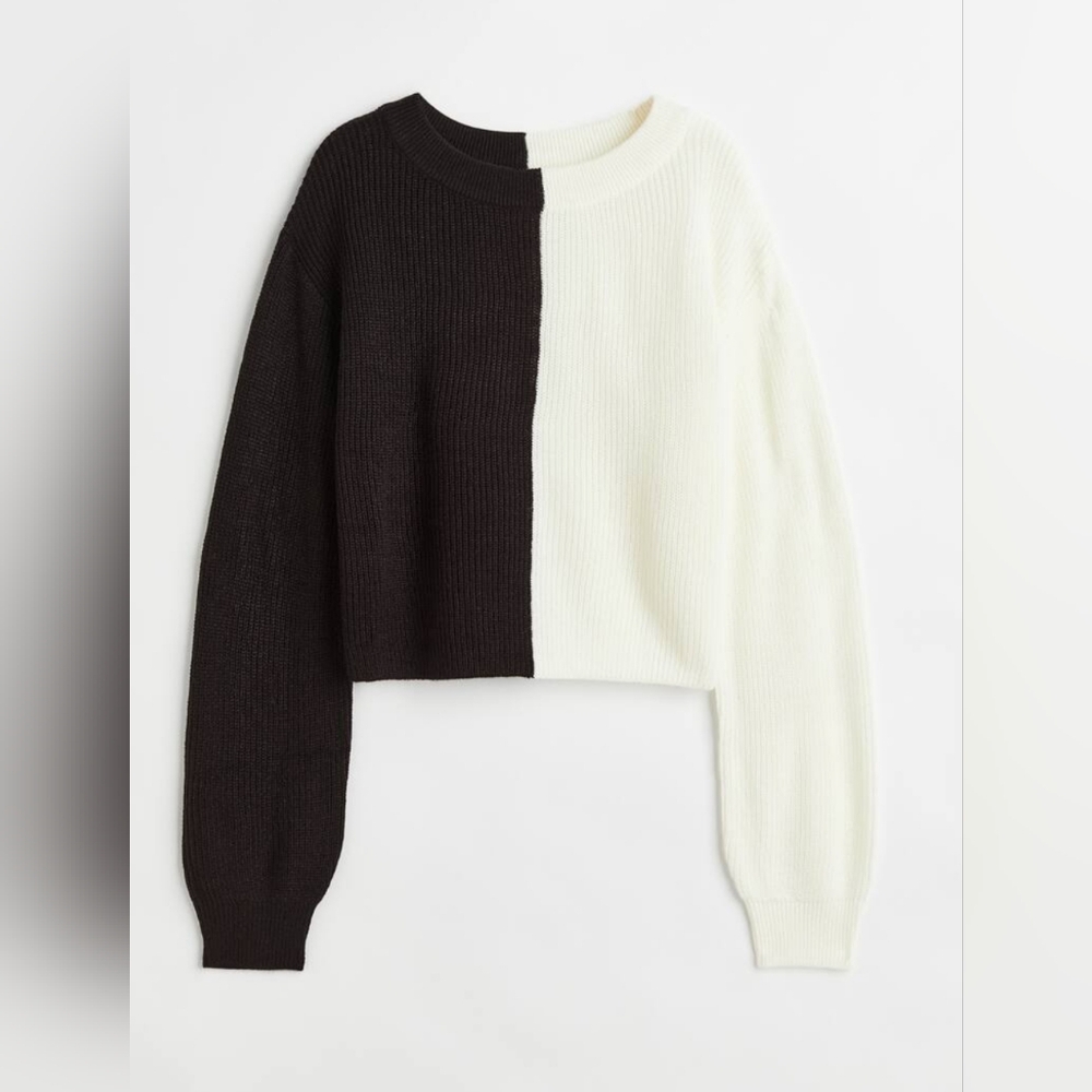 H&M oversized boxy block colored sweater sz 8-10